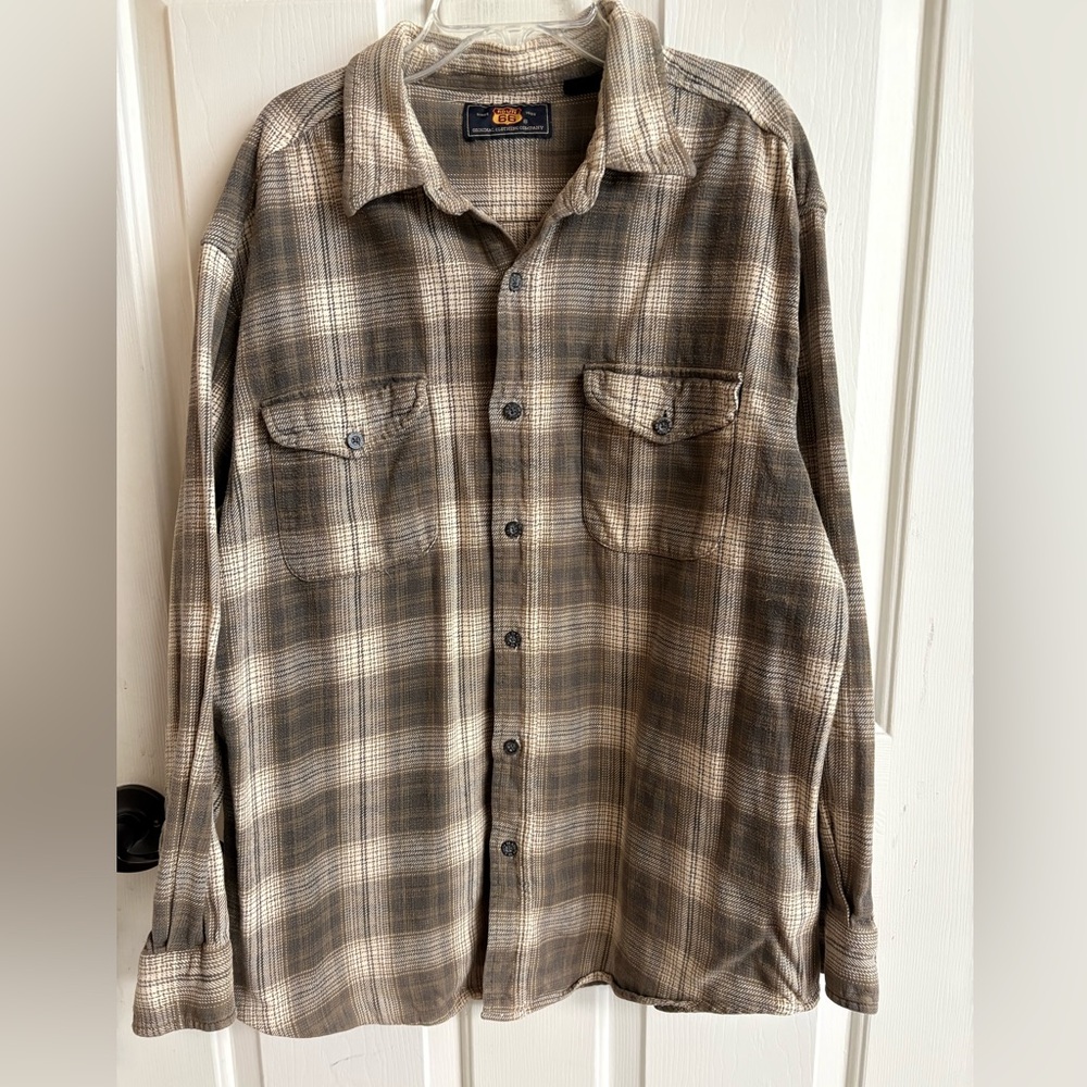 ❤️ Route 66 Vintage Plaid Flannel Shirt Men’s L 100% Cotton